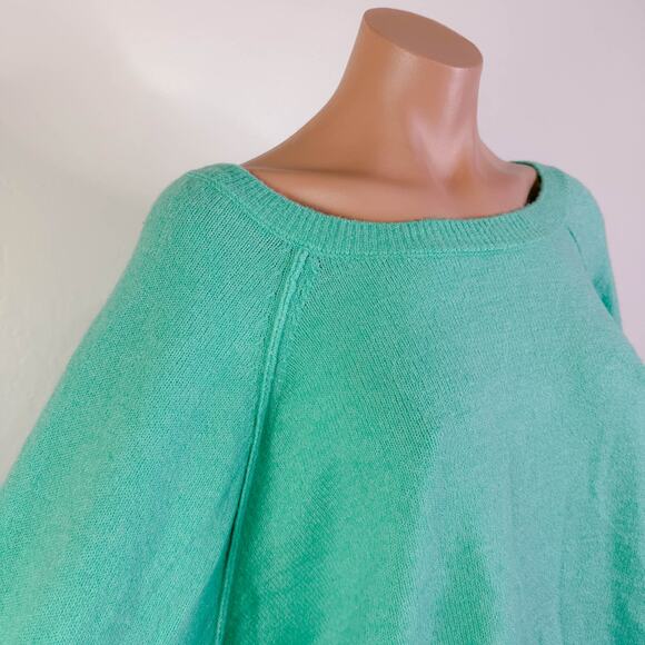Vince Camuto Raglan Sleeve Crew Neck Knit Sweater Mint Green Soft Cozy XXL NWT - Picture 3 of 10